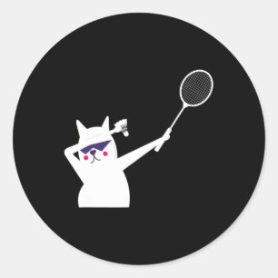 Cat Badminton Shuttle Voor Mannen Vrouwen Kinder Ronde Sticker