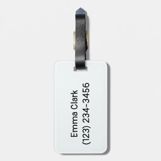 Cat Bag Label Cute Pastel Bagagelabel (Achterkant verticaal)