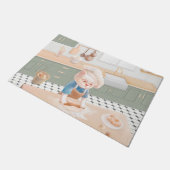 Cat Baker Baby - Gezellige ochtendkneden Deurmat (Schuin)
