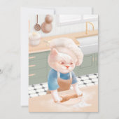 Cat Baker Baby - Gezellige ochtendkneden Feestdagenkaart (Voorkant)