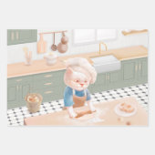 Cat Baker Baby - Gezellige ochtendkneden Inpakpapier Vel (Voorkant 2)