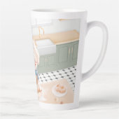 Cat Baker Baby - Gezellige ochtendkneden Latte Mok (Rechts)