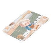 Cat Baker Baby - Gezellige ochtendkneden Magneet (Linkerzijde)