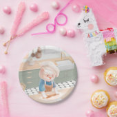 Cat Baker Baby - Gezellige ochtendkneden Papieren Bordje (Feest)