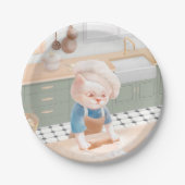 Cat Baker Baby - Gezellige ochtendkneden Papieren Bordje (Voorkant)