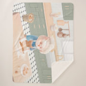 Cat Baker Baby - Gezellige ochtendkneden Sherpa Deken (Voorkant)