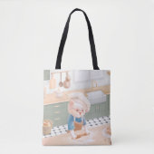 Cat Baker Baby - Gezellige ochtendkneden Tote Bag (Voorkant)