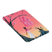 Cat & Ballerina bij zonsondergang Tree Magneet (Rechterzijde)