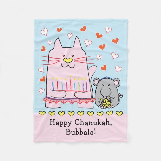 Cat Ballerina Fleece Blanket (Voorkant)