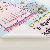 Cat Ballerina Sherpa Blanket/Medium Deken (3/4)