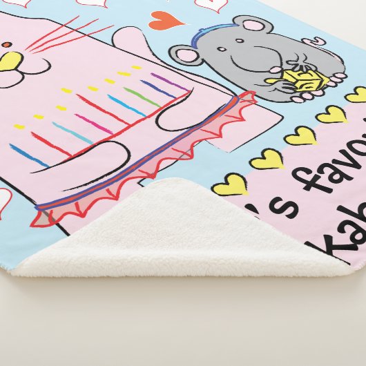 Cat Ballerina Sherpa Blanket/Medium Deken (3/4)