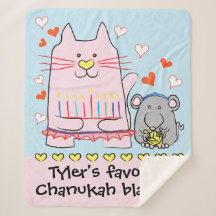 Cat Ballerina Sherpa Blanket/Medium