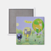 Cat Balloon Race Magneet (Voorkant / Achterkant)