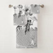 Cat Balloon Trip, Louis Wain Bad Handdoek (Insitu)