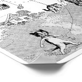 Cat Balloon Trip, Louis Wain Poster (Hoek)