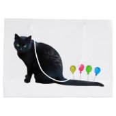Cat Balloons Gift Bag Large Cadeautasje (Achterkant)