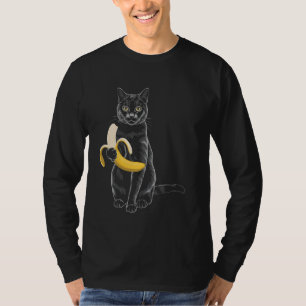 Cat Banana Schattige Kitten Pet Lover Funny Animal T-shirt