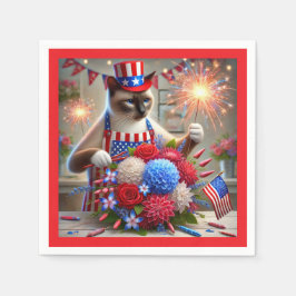 CAT Barbecue Party 4 juli Onafhankelijkheidsdag Servet