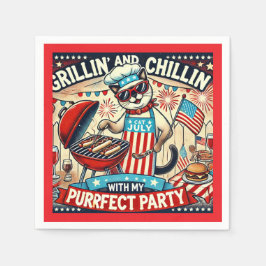 CAT Barbecue Party 4 juli Onafhankelijkheidsdag Servet