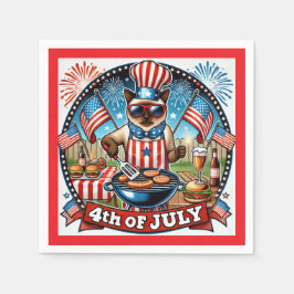 CAT Barbecue Party 4 juli Onafhankelijkheidsdag Servet