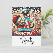 CAT Barbecuefeest 4 juli Onafhankelijkheidsdag  Kaart (Staand voorkant)