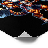 Cat Barbell Design For Bodybuilders Bodybuilding  Poster (Hoek)
