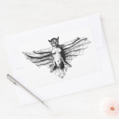 Cat Bat Creature Monster fantasy beast Rechthoekige Sticker (Envelop)