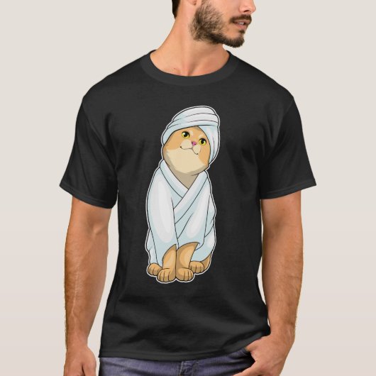 Cat Bathe Bathrobe T-shirt (Voorkant)