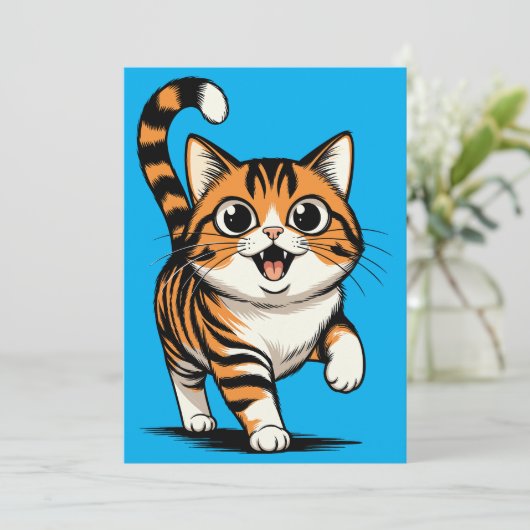 cat bedankkaart (Staand voorkant)