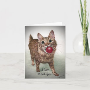 Cat bedankkaart notitiekaartje