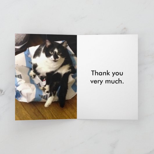 Cat Bedankt voor mijn kerstcadeaubonnen (Binnen)