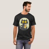 Cat beer Cat Meow Funny Drunken Cat T-shirt (Voorkant volledig)