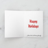 Cat behind the nativity set feestdagen kaart (Binnen)