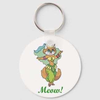 Cat Belly Dancer Sleutelhanger
