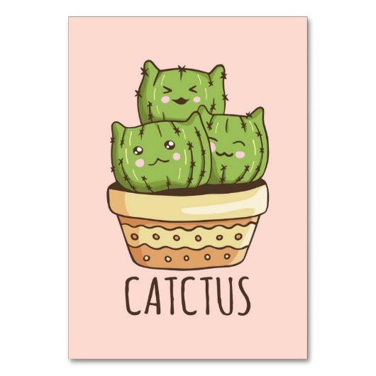 Cat bereikt Cactus Kaart (Voorkant)