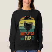 Cat  Best Cat Dad Ever  Black Cat Trui (Voorkant)