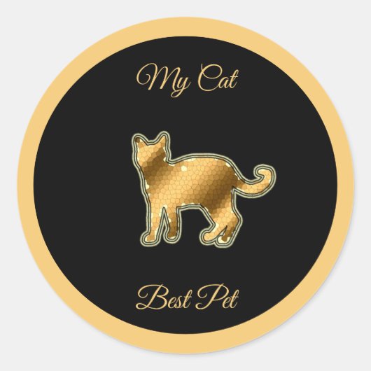 Cat Best Pet Ronde Sticker (Voorkant)