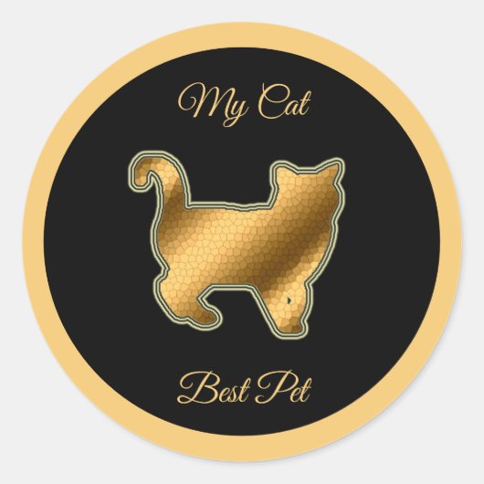 Cat Best Pet Ronde Sticker (Voorkant)