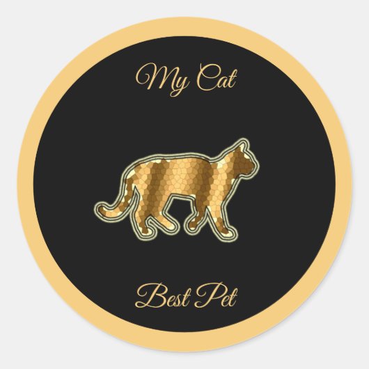 Cat Best Pet Ronde Sticker (Voorkant)