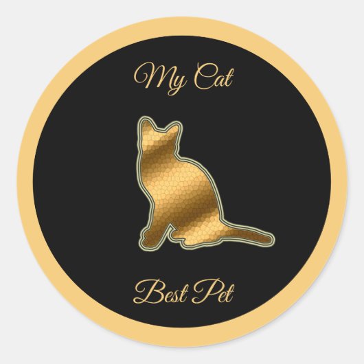 Cat Best Pet Ronde Sticker (Voorkant)