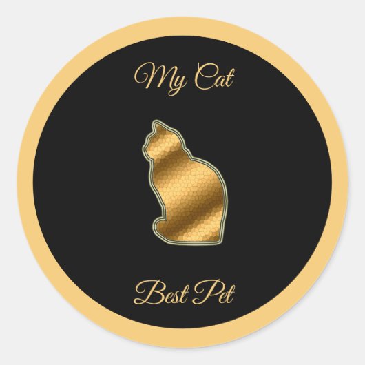 Cat Best Pet Ronde Sticker (Voorkant)