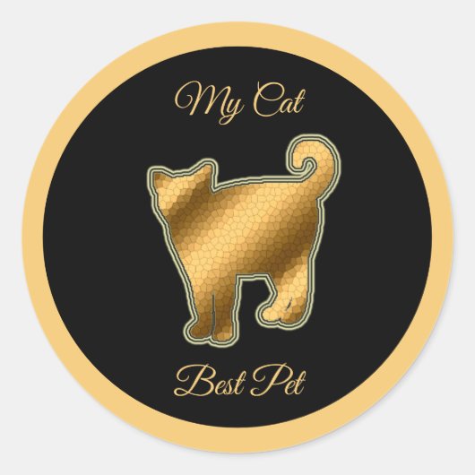 Cat Best Pet Ronde Sticker (Voorkant)