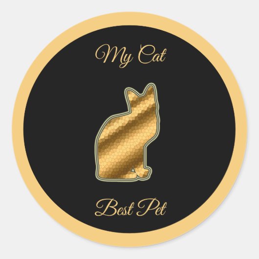 Cat Best Pet Ronde Sticker (Voorkant)