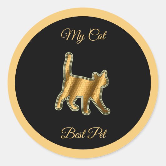 Cat Best Pet Ronde Sticker (Voorkant)