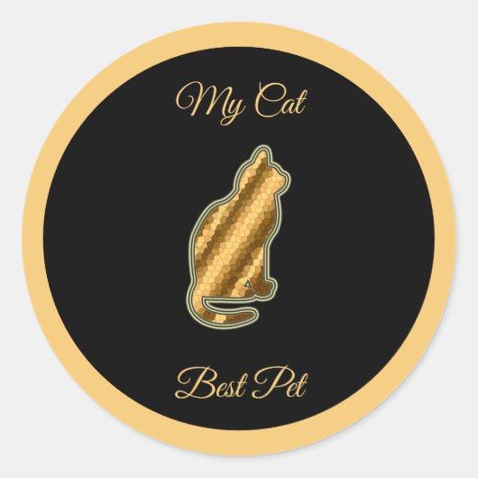 Cat Best Pet Ronde Sticker (Voorkant)