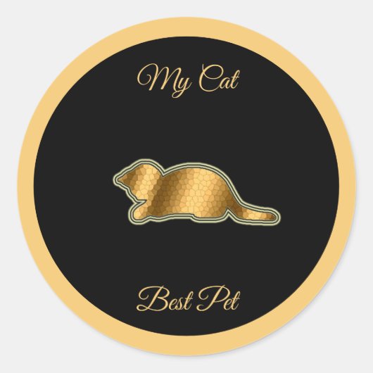 Cat Best Pet Ronde Sticker (Voorkant)