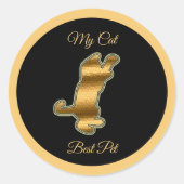 Cat Best Pet Ronde Sticker (Voorkant)