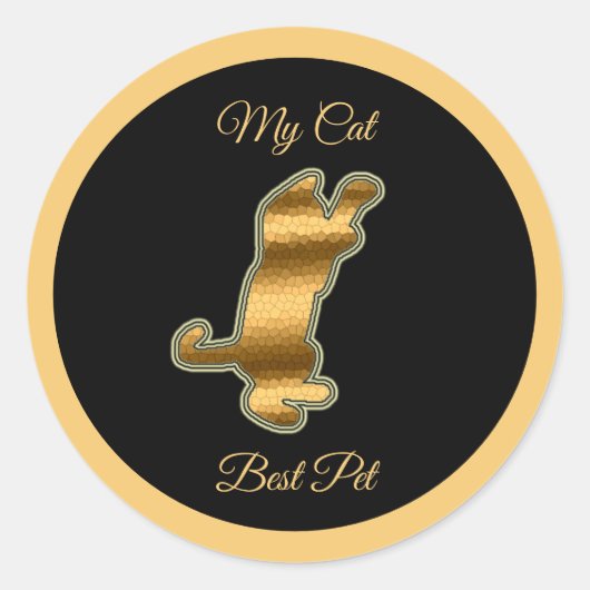 Cat Best Pet Ronde Sticker (Voorkant)