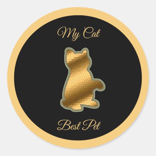 Cat Best Pet Ronde Sticker (Voorkant)