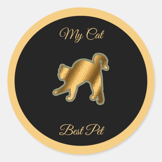 Cat Best Pet Ronde Sticker (Voorkant)